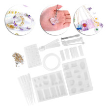 Silicone Jewelry Mold Set with Tools for Crafting Pendants, Earrings, Bracelets