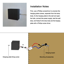 AC 85-265V Cube LED Wall Light 6W Modern Sconce for Hall Porch & Stairwell