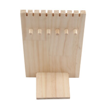 9 Slots Wooden Jewelry Display Stand, 25x15cm Organizer
