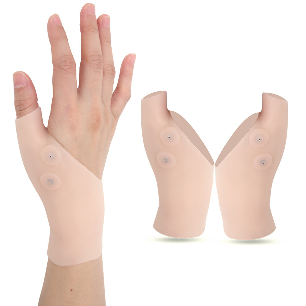 2Pcs Silicone Thumb Wrist Brace Pain Relief for Hand Arthritis, Carpal Tunnel, Sprain, 14x7cm