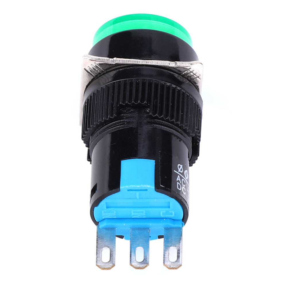 5Pcs 3Pin Self-Locking La16â11Z Ab6 A Switch For Household Appliances, Green 8791392357637