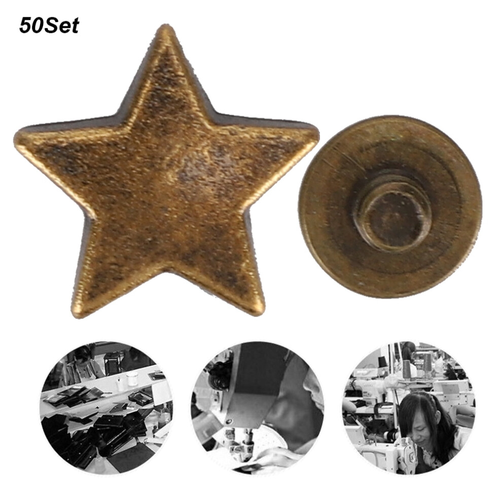 Star Shape Rivet Set 12Mm Zinc Alloy Clothes & Shoe Accessories 7901392358348