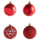 Beliani Set of 100 Baubles VANERN Red 3