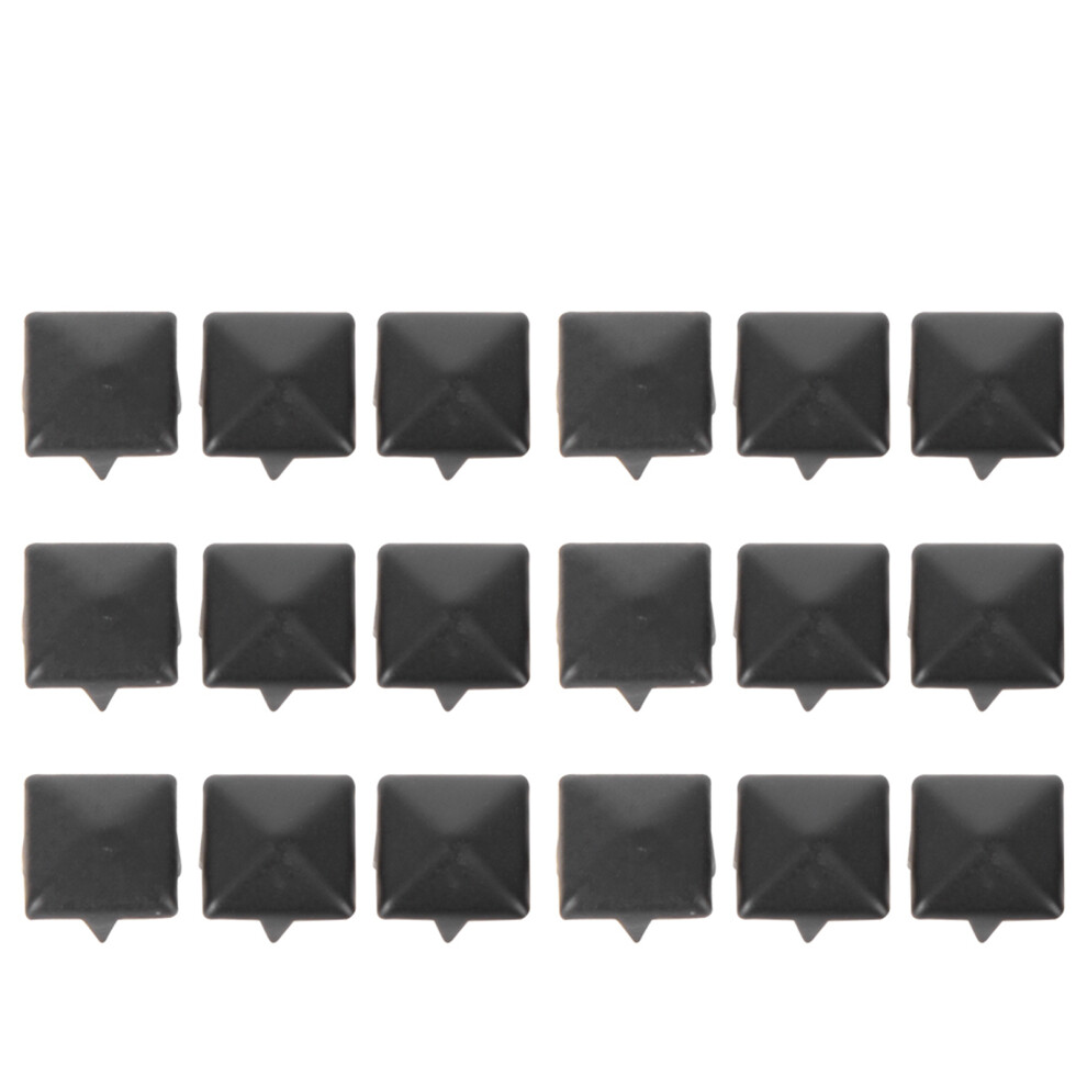 Matte Black Square Rivets 200Pcs Metal 9Mm For Shoes Bags Hats Diy Accessories 7901392640016