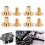 Gold Copper Rivets 50 Pack 8mm Flat Head for Leather Straps & Notebook Binding 1