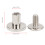 8mm Copper Rivets 50 pcs Flat Head for Leather Craft & Notebook Binding Silver 8