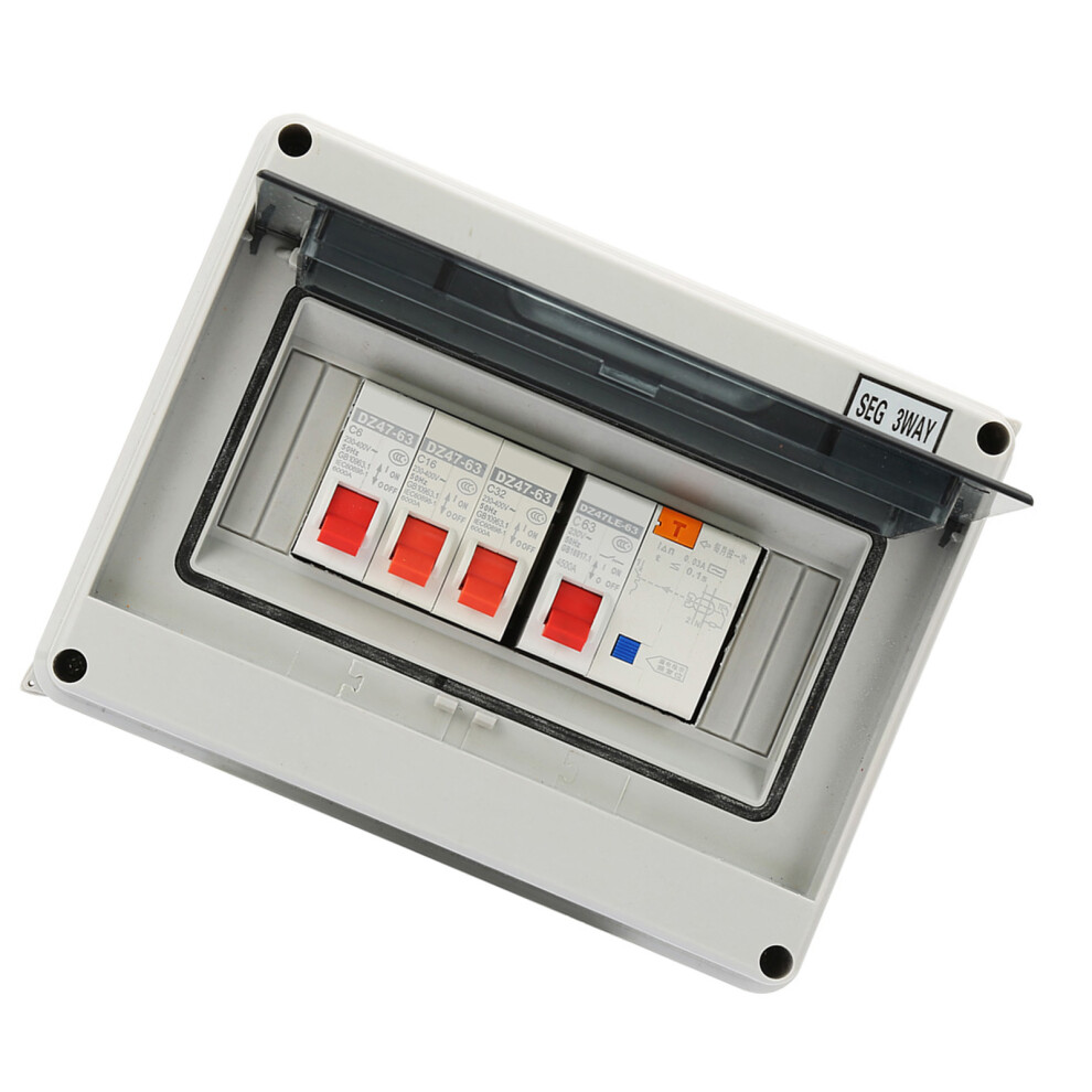 3 Way Caravan Garage Consumer Unit 63A 30Ma Rcd 3 Mcb 6A-16A-32A 4671392358909