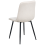 Beliani Set of 4 Dining Chairs TUSCOLA Fabric Light Beige 6