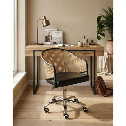 Beliani Desk Chair REDDING Faux Leather Black 1