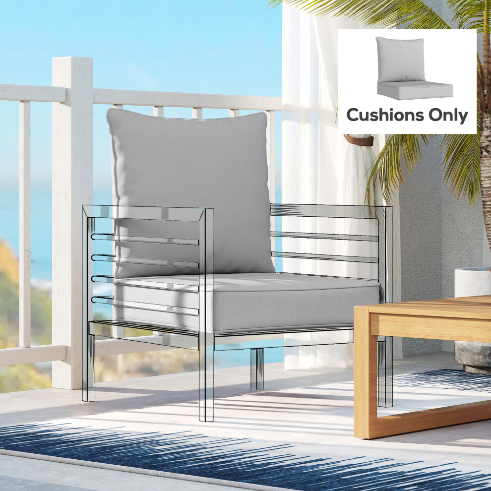 Outsunny Seat And Back Cushion Set, Fade Resistant Replacement Cushion