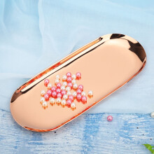 Large Storage Tray 430 Stainless Steel Rose Gold Aromatherapy Candle Organizer