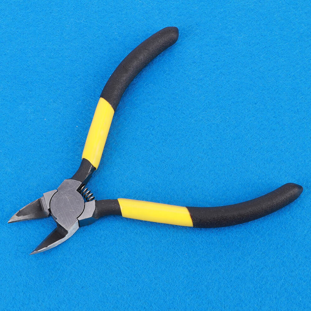High Carbon Steel 5-Inch Diagonal Pliers Yellow & Black For Plastic Wire 4631392360708