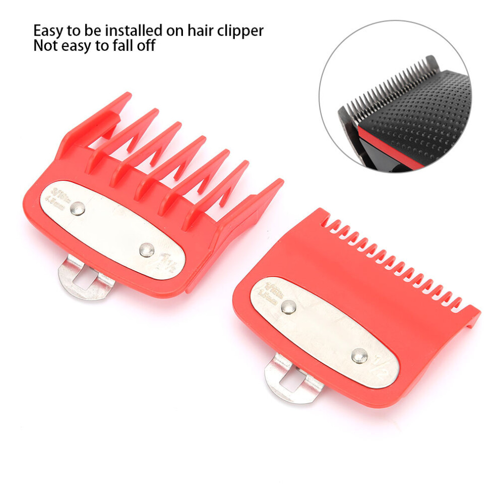 Red 2Pcs Limit Comb Set For Wahl Hair Clippers - 1.5Mm & 4.5Mm