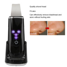 Black USB Rechargeable Skin Scrubber with Heat & Vibration, 650mAh
