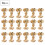 Gold Copper Rivets 50 Pack 8mm Flat Head for Leather Straps & Notebook Binding 6