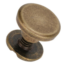 50 Sets 6.5mm Brass Flat Head Rivets for Leather Craft Jewelry DIY