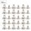 Leather & Notebook Binding Rivets Kit 8mm Copper Flat Head Silver 50 Pieces 5