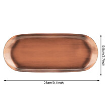Premium 430mm Stainless Steel Candle Tool Tray with Retro Red Copper Finish