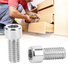 50Pcs M8x16 Stainless Steel Hex Socket Bolts for Wood Fastening