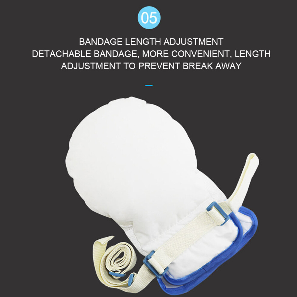 Breathable 3D Mesh Hand Restraints Patient Fix Gloves 27x16.5cm