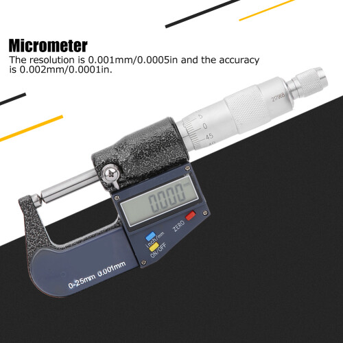 Digitalmikrometer 0–25 mm Edelstahl 2