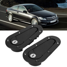 Carbon Fiber Hood Pin Kit Black Universal Bonnet Lock 12.8x6.8cm