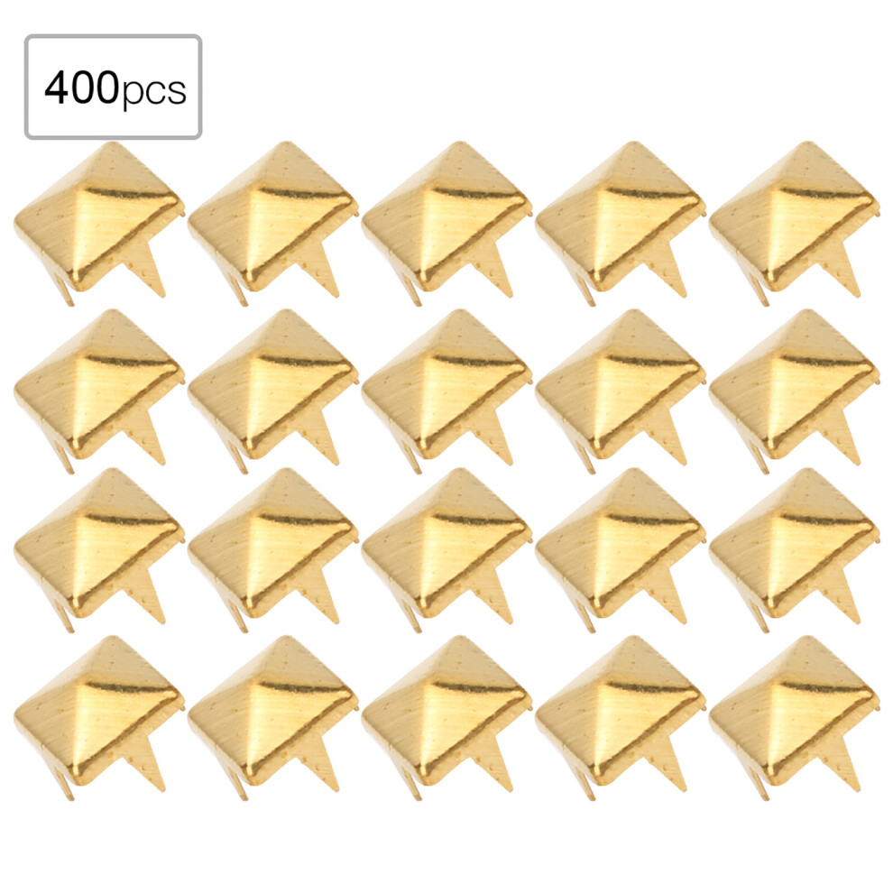 Gold Leather Spike Rivets 400 Sets 4-7Mm For Diy Bags Shoes & Craft Projects 9311392366515