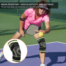 Breathable Winter Knee Pads for Sports, Green S-XXL, Elastic Comfort