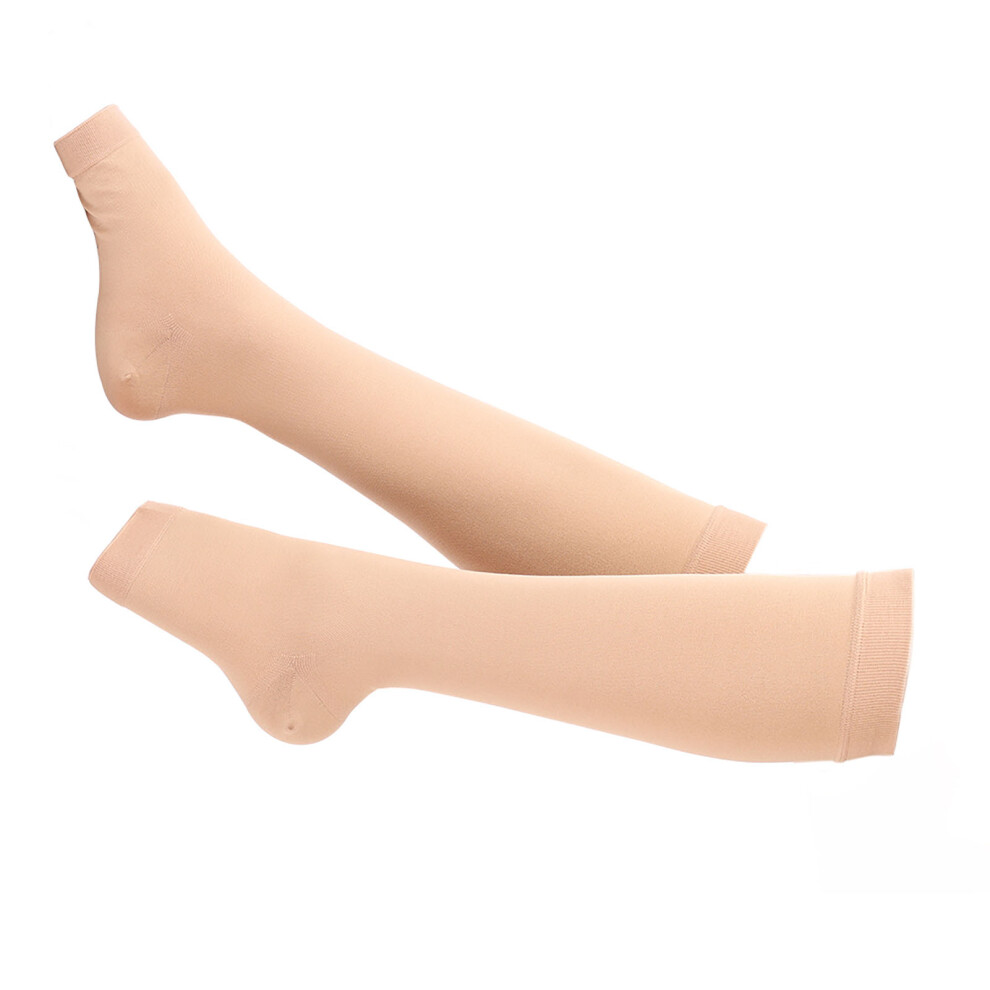 Breathable Calf Compression Sleeves for Running Sports Fitness, Mid Calf Toeless Socks