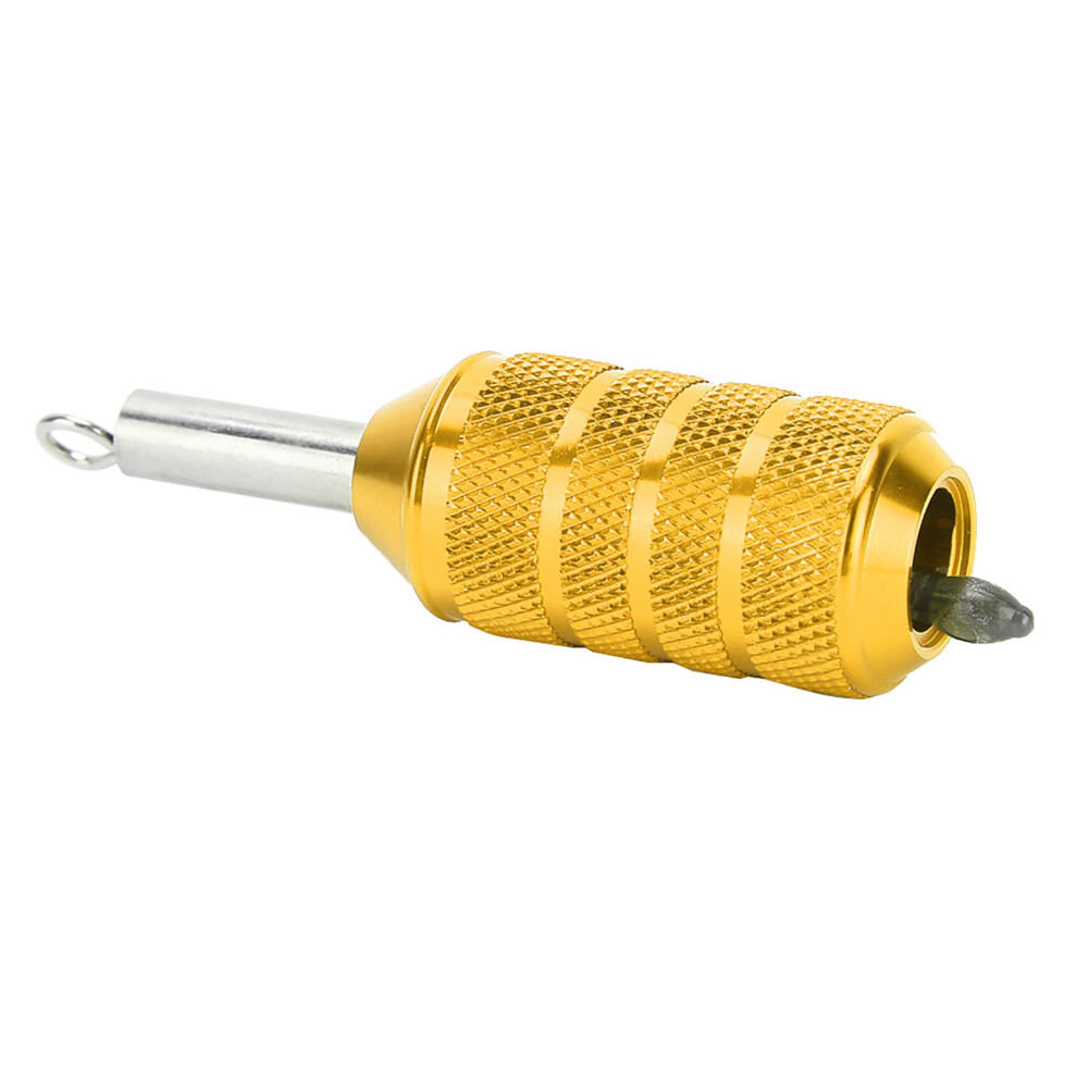 Gold 25Mm Tattoo Machine Grip Aluminum Alloy Cartridge Needlessupplies