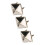 100pcs Silver 10mm Square Pyramid Rivets 4 Claw Metal Studs for DIY Accessories 12