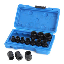 13Pcs Impact Socket Set Chrome Vanadium 6.4mm-19mm for Wrench Pliers