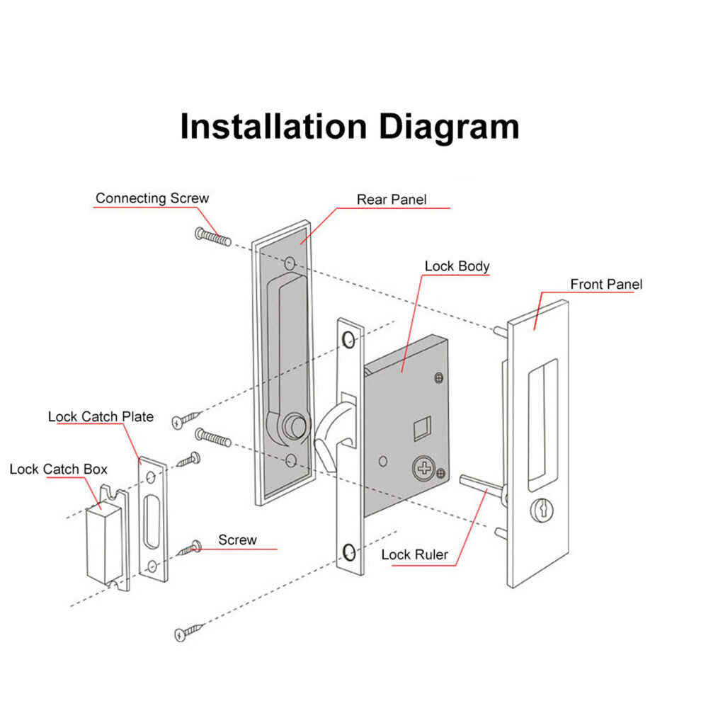 Sliding Indoor Balcony Bathroom Door Lock Zinc Alloy, 308G 9371392650083