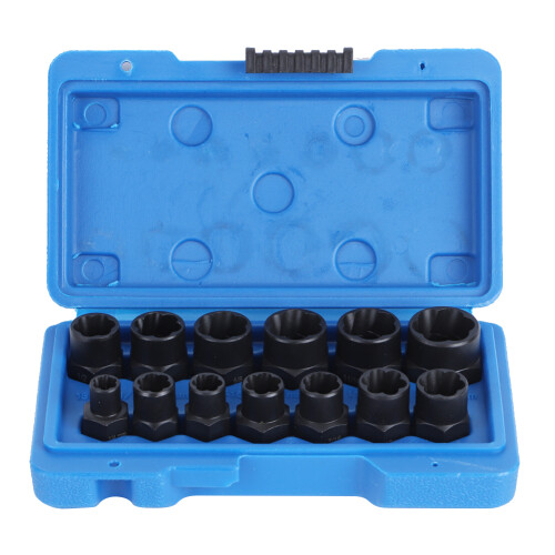13Pcs Impact Socket Set Chrome Vanadium 6.4mm-19mm for Wrench Pliers 1