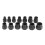 13Pcs Impact Socket Set Chrome Vanadium 6.4mm-19mm for Wrench Pliers 14
