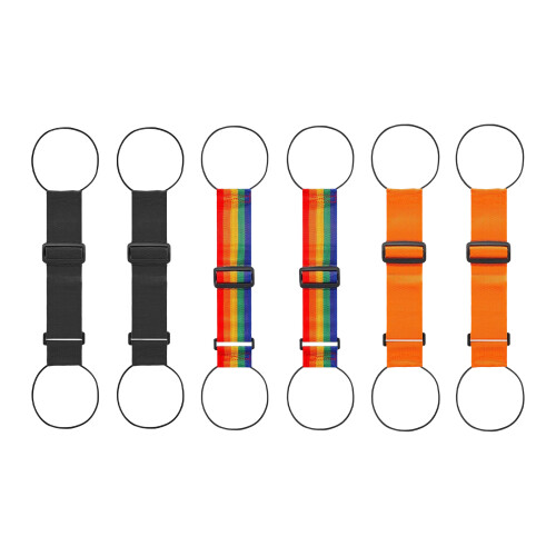 2Pcs Practical Polyester Luggage Attachment-rainbow colors 1