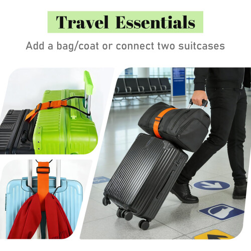 2Pcs Practical Polyester Luggage Attachment-rainbow colors 2