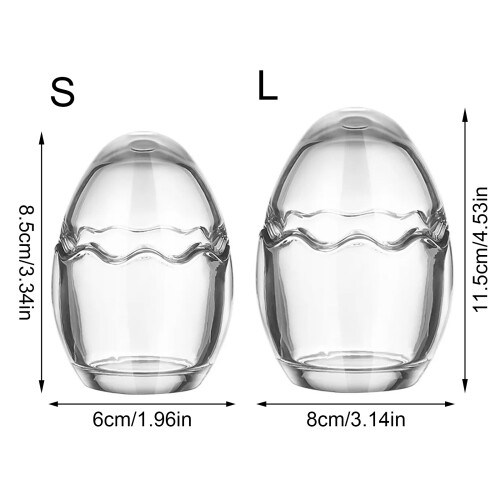 Eggs Shape Jar with Lid Scented Candle Holder Storage-small 1