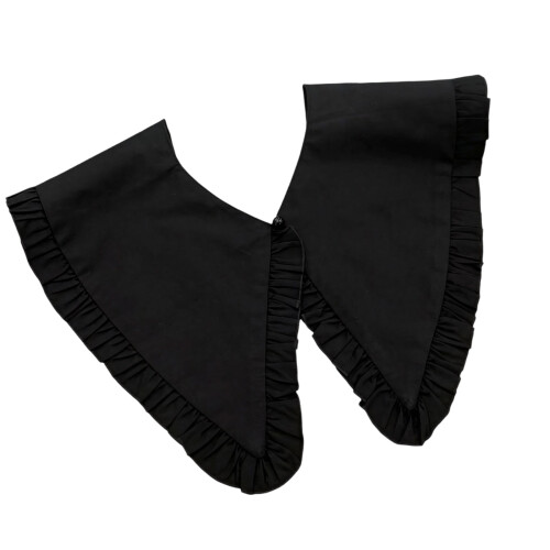 Stylish Cotton Blend False Collar Layering Piece For-Black