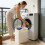 Extra Big Cotton Linen Clothes Storage Basket For-L Black 3