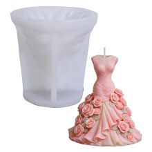 Moule à bougie en forme de fleur en Silicone, pour la décoration