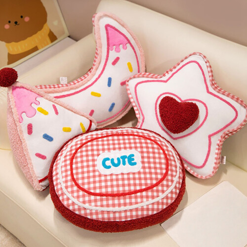 Fun Geometric Shape Hugging Pillow Safe Soft Furry Fabric-Oval 2