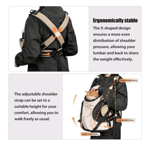 Freeing Hand Chest Mounted Dog Cats Backpacks Durability 1