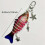 Lure Inspired Keychain Flexible Multi Joint Fish Keyring-Blue 4