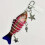 Lure Inspired Keychain Flexible Multi Joint Fish Keyring-Blue 5