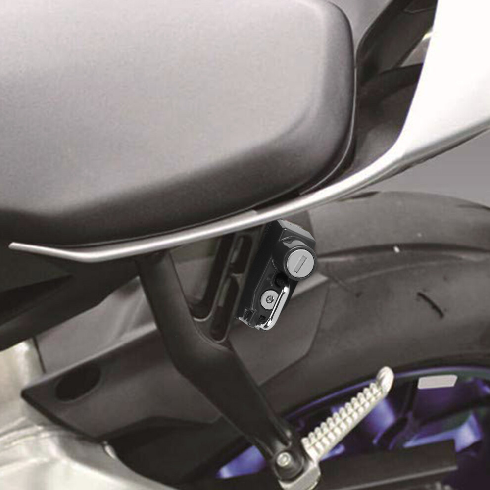 Motorcycle Helmet Lock Left Side For Yzf R1m R1s R6 (, Aluminum) Black 4601392371608