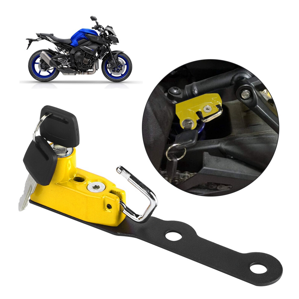 Aluminum Helmet Lock Mount Hook For Yamaha Mt-10/Fz-10 2016+ Yellow 4321392371537