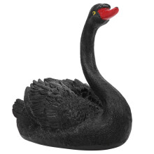 Ornamento de Cisne Flutuante, Estátua de Cisne Negro em Resina, Decoração de Pássaro, Simulação de Cisne para Lagoa de Jardim, Escultura Animal