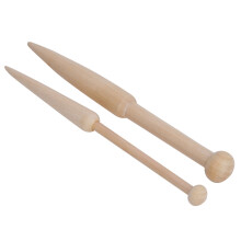 DIY Wool Weaving Tool Wooden Short Rod for Sweater Scarf & Tapestry Knitting