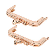 2PCS Light Gold Square Purse Frame 10.5cm & 8.5cm DIY Craft Accessories
